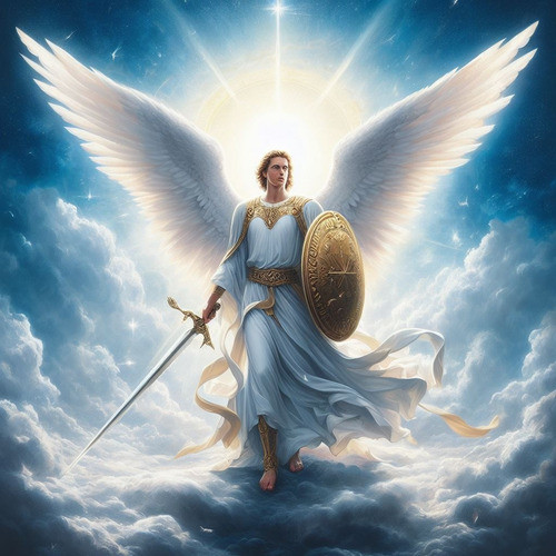 Obra De Arte Digital Arcángel Jehoel 50x50cm Pieza Única 0