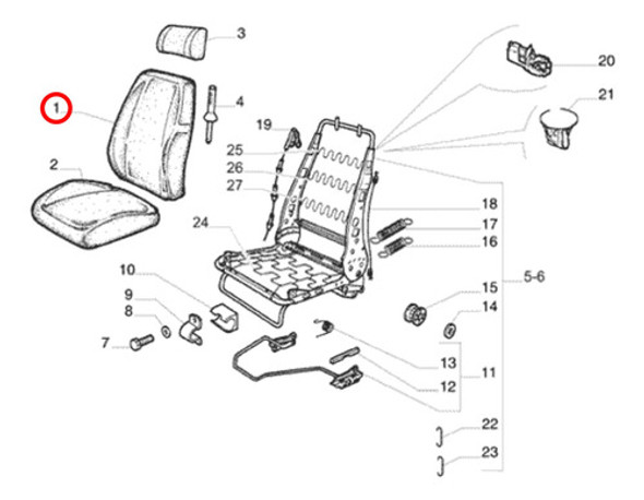 Goma Espuma Asiento Del Nva Fiorino Nvo Uno Fiat 51807143 1