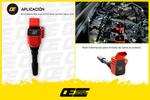 Kit X4 Bobina Encendido Red Golf Mk7 Audi Rs3 Vento 1.8 2.0 1