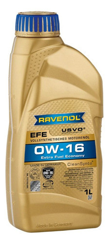 Aceite Ravenol 100% Aleman 0w16 1l. Sintetico Efe Sn/sp 0