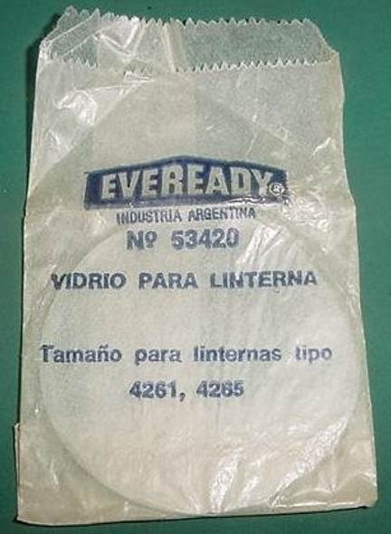 Antiguo Repuesto Vidrio Linterna Eveready M53420 Publicidad 0