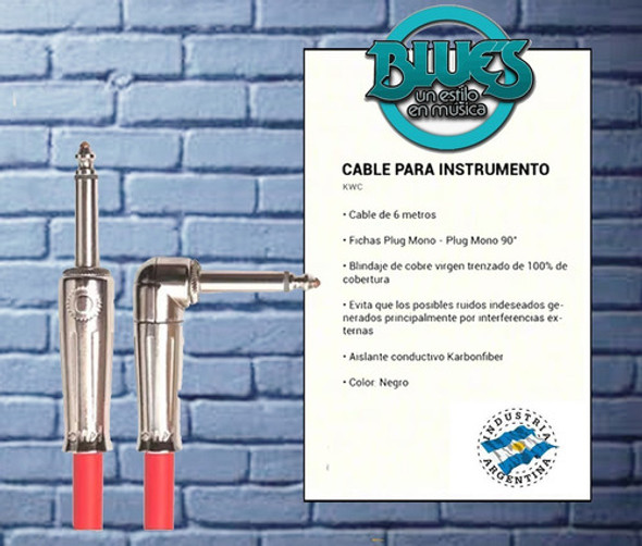 Cable Kwc Iron 221 6 Metros Plug/plug Angular L Oferta! 1