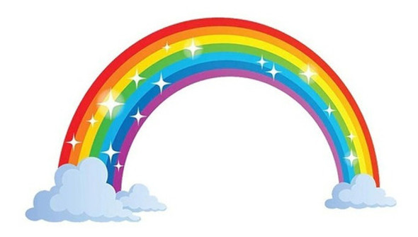 Arcoiris 70 Cm.  Decoración Cuarto Infantil Pegotines Niño 0