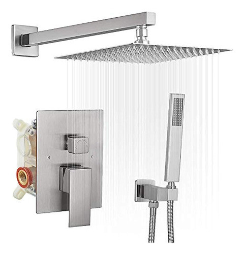 Bwe Baño Cuadrado De 10 Pulgadas De Lujo Mezclador De Lluvia 0