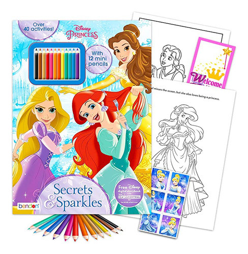 Juego De Libro De Actividades De Disney Princess, Paquete D. 0