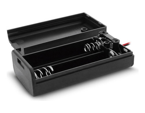 Portapila 2 X Aa Con Tapa Y Llave 0