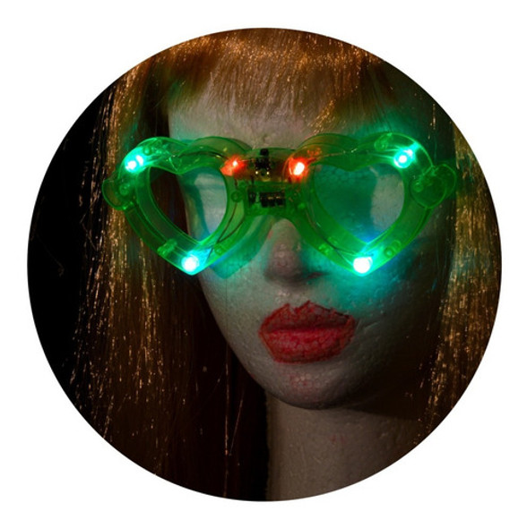 Anteojo Led Lente Luminoso Fantasia Surtido Fiesta Pack X 20 0