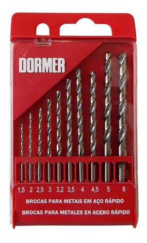 Juego Set 10 Mecha Acero Rapido Profesional Dormer 1,5 A 6mm 0