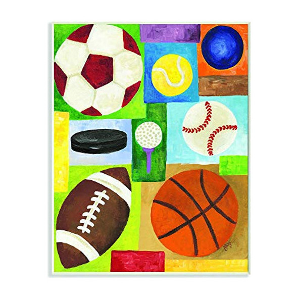 The Kids Room By Stupell Multi-sport Rectangle Wall Plaque, 0