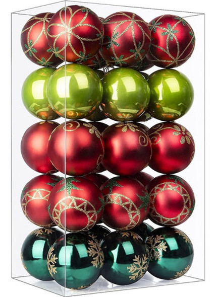 30 Bolas Para Arbol De Navidad De Plastico Irrompible - R&gr 0 30 Bolas Para Arbol De Navidad De Plastico Irrompible - R&gr 0