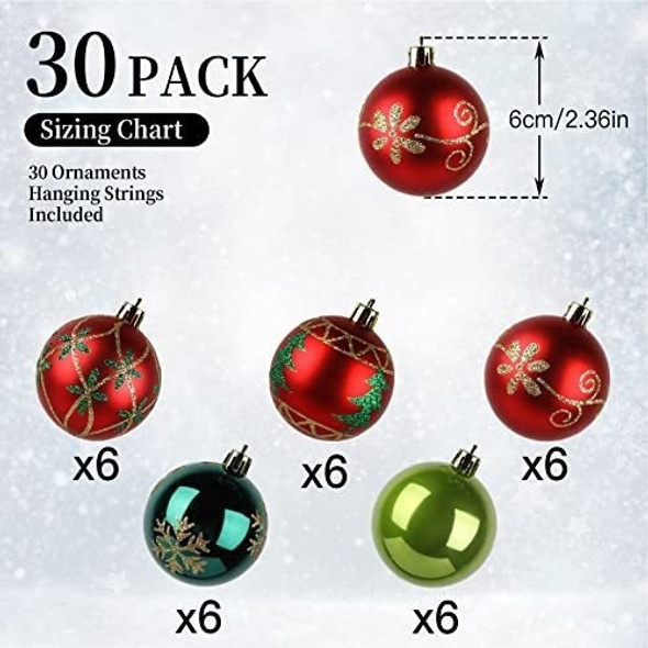 30 Bolas Para Arbol De Navidad De Plastico Irrompible - R&gr 1 30 Bolas Para Arbol De Navidad De Plastico Irrompible - R&gr 1