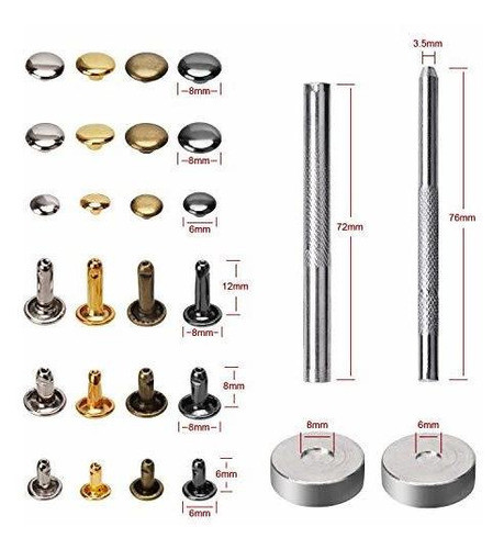 Remaches Para Cuero 365 Unidades Con Herramientas 1