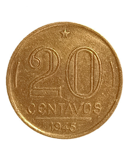 Brasil 20 Centavos 1945 Muy Bueno Km 556a 0