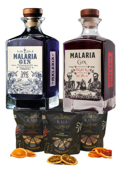 Gin Malaria 2x700ml Con Cítricos Deshidratados Premium 0