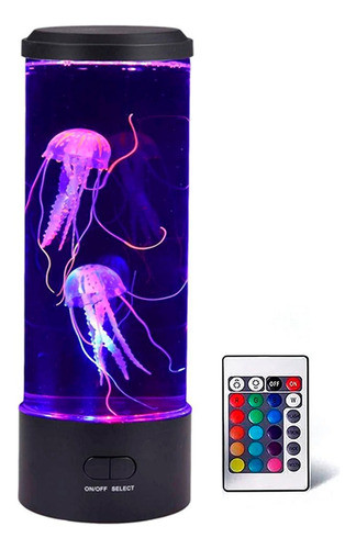 Lampara De Lava De Medusas Led Rgb Usb Control Remoto Tanque 0