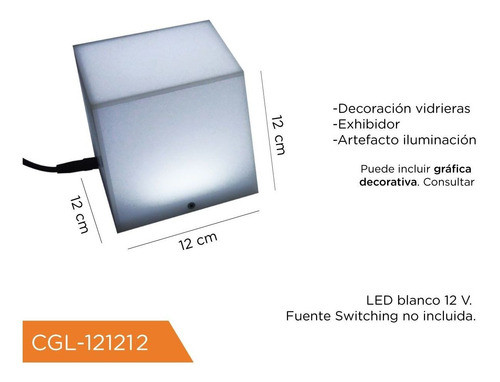 Caja De Acrílico Luminosa Cgl-121212 1