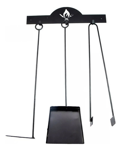 Kit Para Colgar En El Asador Incluye: Palita+atizador+pinza 0