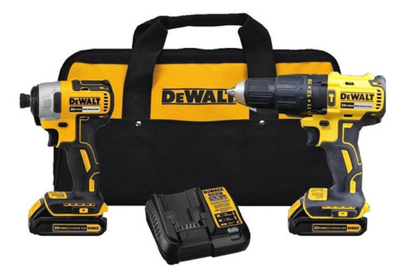 Combo Taladro C/percutor Atornilladora 20v Dewalt Brushless 0