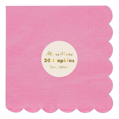 Servilletas De Papel Grandes Meri Meri En Rosa Chicle 1