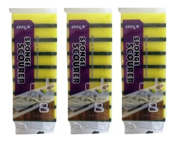 Esponja Clásica Oks Limpieza Pack X 24 Baño Cocina 0