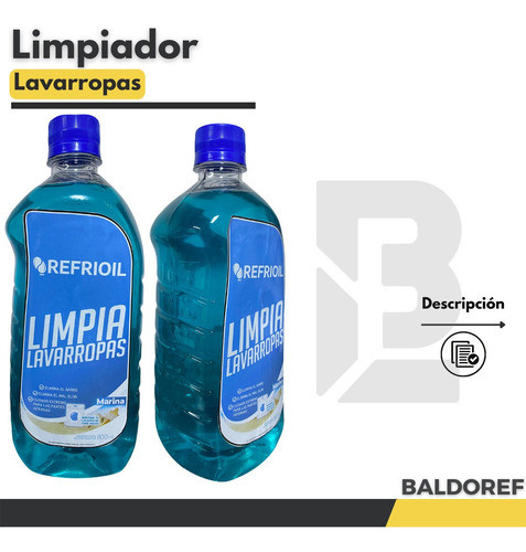 Limpia Lavarropa Refrioil 800ml Quita Sarro Mal Olor Marina 1