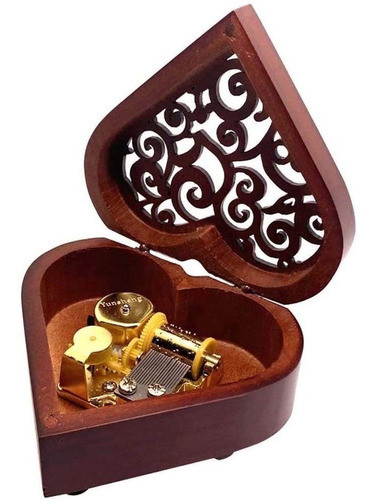 Caja Musical De Madera Tallada - Estilo Vintage. 0