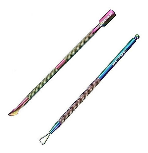 Kit Repujadores Tornasolados: Removedor Esmalte+ Doble Punta 0