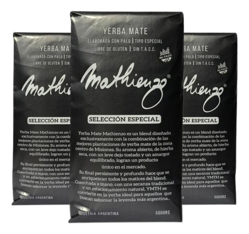 Pack X 3 Ud Mathienzo® Yerba Mate Seleccion Especial 500 G 0
