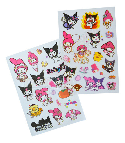 Stickers Autoadhesivo My Melody Kuromi Cinnamorroll X 30 1