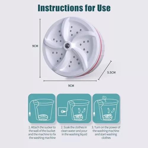 Turbina Portátil Lavadora Usb 1
