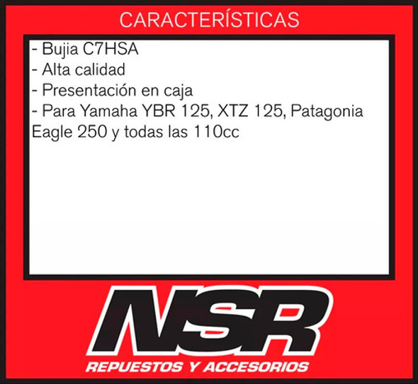 Bujia C7hsa Honda Biz 100 105 Wave 110 Cerro Bix Corven Nsr 1