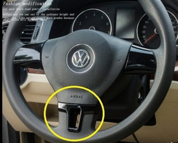 Aplique Volante Volkswagen Vw Amarok 1 Pieza Inferior Negro 0