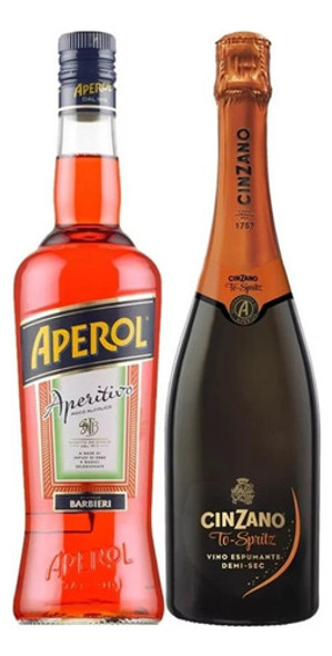 Aperitivo Aperol + Espumante Cinzano Pro Spritz 750ml Combo 0 Aperitivo Aperol + Espumante Cinzano Pro Spritz 750ml Combo 0