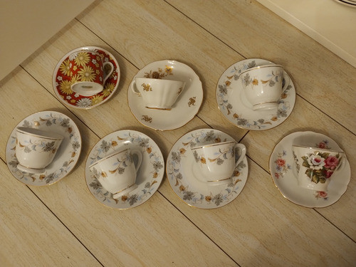 Lote De Siete Duos De Café Antiguos 0