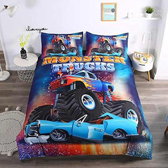 Suncloris, Ropa De Cama Para El Hogar De Monster Truck En 3d 1