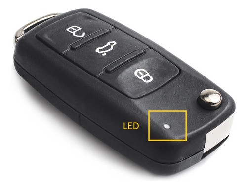 Carcasa Navaja + Llave 3 Botones Led Arriba Enteriza Hu66 1