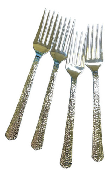 Tenedores Descartables Plateados Cromados Elegantes X 20 U. 0