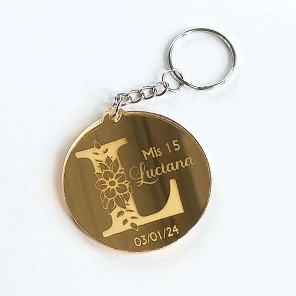 10 Souvenir Llavero Inicial Acrílico Espejo 15 Años 1 Año 0 10 Souvenir Llavero Inicial Acrílico Espejo 15 Años 1 Año 0