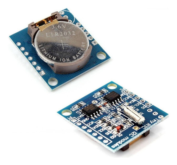 Pack X2 Tiny Rtc Ds1307 Eeprom 24c32 Arduino Bateria A0023-2 1 Pack X2 Tiny Rtc Ds1307 Eeprom 24c32 Arduino Bateria A0023-2 1