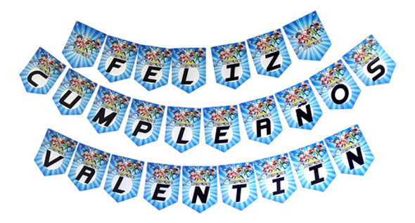 Banderín Beyblade Brust Cumpleaños Decoración 0
