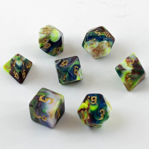 Set De 7 Dados Para Rol - Cthulhu 0