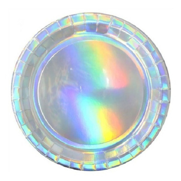 Plato Polipapel Tornasol 23cm X10uni Cotillon 0 Plato Polipapel Tornasol 23cm X10uni Cotillon 0