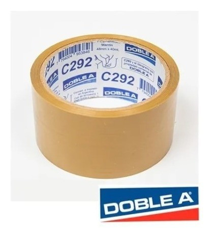 Cinta Embalar Doble A Marrón (48mm X 40 Mts) X 12 Unidades 1