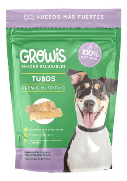 3 Packs Tubos Growis Snack Natural Para Perros 0