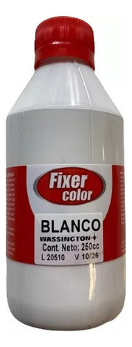 Tinta Wassington Fixer Color Blanco P/ Cueros Botella 250 Cc 0