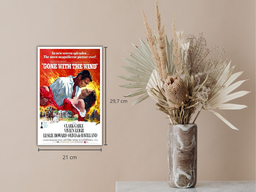 Poster De Película Lo Que El Viento Se Llevó 29.7 X 21 Cm 1