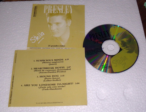 Elvis Presley 25 Grandes Exitos Cd Promo Kktus 0