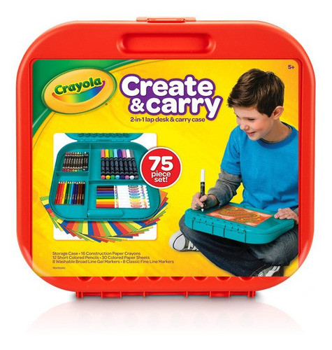 Kit Arte Crayola Create & Carry X75 Piezas + Valija 1