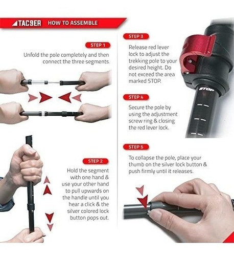 Bastones Plegables De Carbon Nordic Walking, Trail Running 1