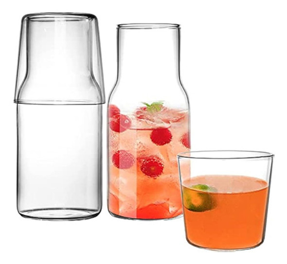 Youeon Juego De 4 Jarras De Agua Y Vasos De 17 0